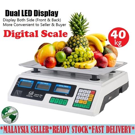 Kg Electronic Digital Scale Rechargeable Price Computing Led Display