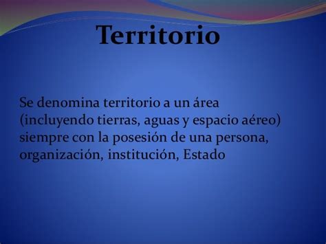 el territorio