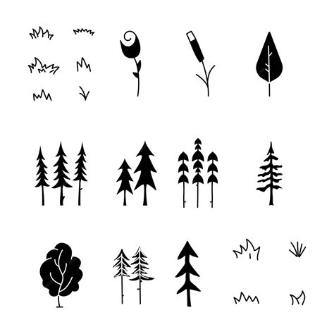 vector art trees 1