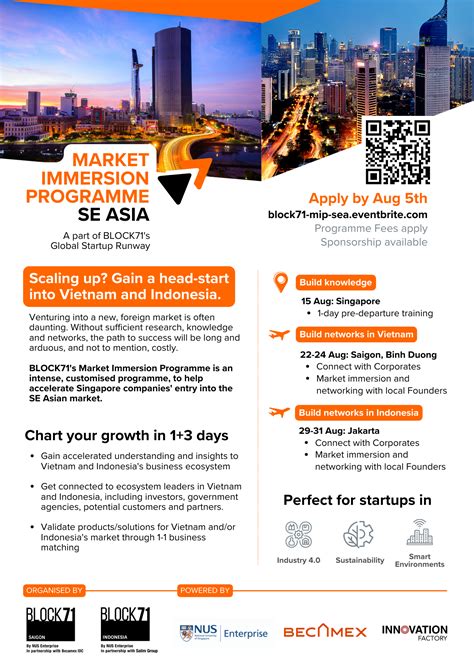BLOCK71 Market Immersion Programme - NUS Enterprise