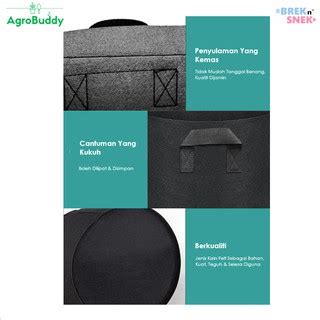 AgroBuddy Non Woven Fabric 4 7 10 15 Gallon Beg Tanaman Bertingkap