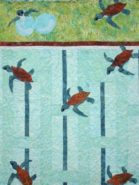 Sea Turtle Quilted Wallhanging By Jackiesewingstudio On Etsy