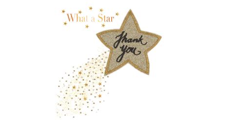 Golden Thank You Star