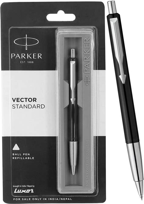 Parker Vector Standard Chrome Trim Ball Pen Ink Blue Buy Online At