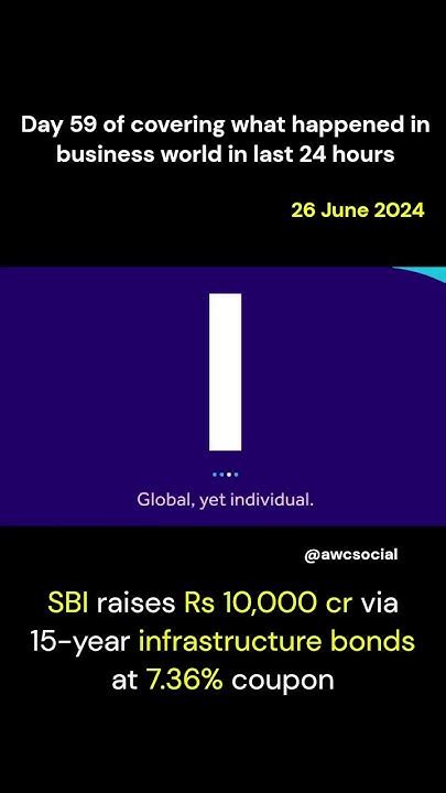 Sbi Raises Rs 10 000 Cr Via 15 Year Infrastructure Bonds At 7 36 Coupon Youtube