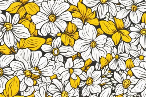 Yellow White Pattern By dianaxstoyanova | TheHungryJPEG