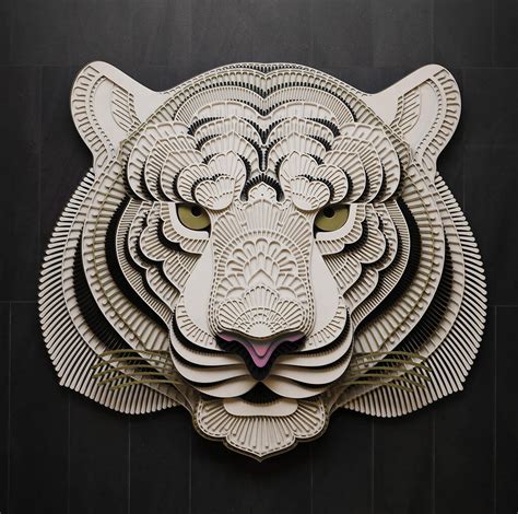 Intricate, 3D lace-patterned sculptures of animals | Daniel Swanick