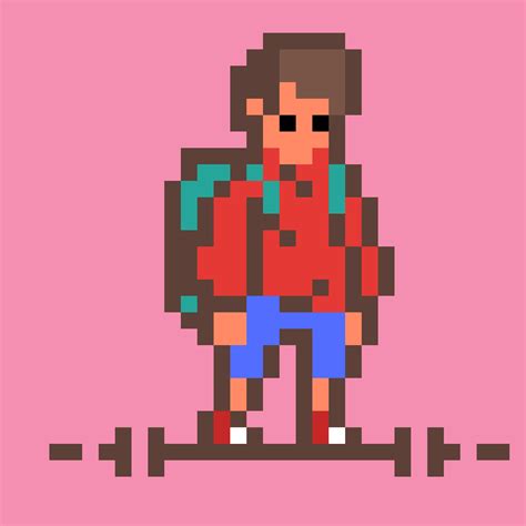 Pixilart - School Boy - practicing pixel art by CRANY