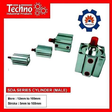 Pneumatic Cylinder SDA Female Male Series Compact Double Acting Mild