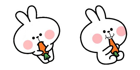 Spoiled Rabbit Eating Carrot Animated Cursor Sweezy Cursors