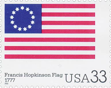 3403e - 2000 33c The Stars and Stripes: Francis Hopkinson Flag - Mystic ...