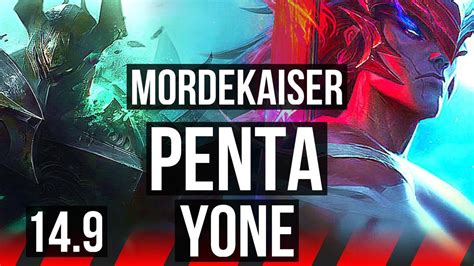 MORDEKAISER Vs YONE TOP Penta Legendary 14 2 3 KR Master 14 9