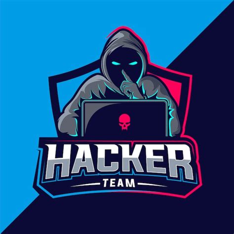 Logotipo Del Equipo De Hackers Esport Vector Premium