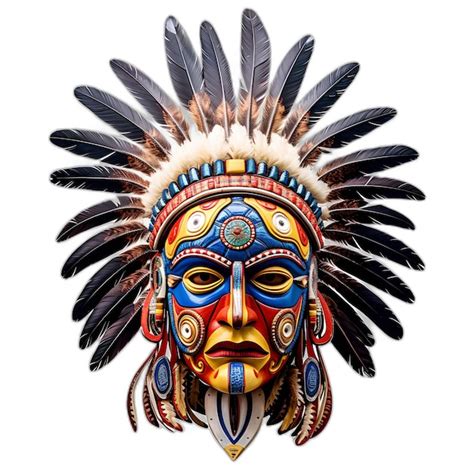 Premium Psd Traditional Mask Of The Indians Of South America With