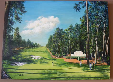 Paintings and Drawings by Sudhir Arya: Augusta National Golf Course