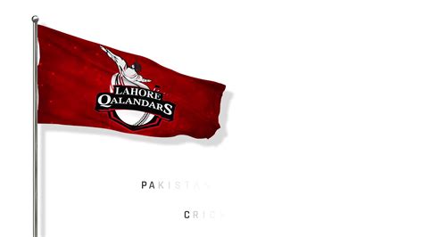 Pakistan Super League Lahore Qalandars Team Flag Waving In Wind 3d