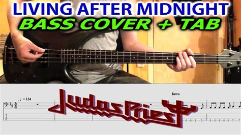 JUDAS PRIEST Living After Midnight BASS TAB COVER Lesson Tutorial