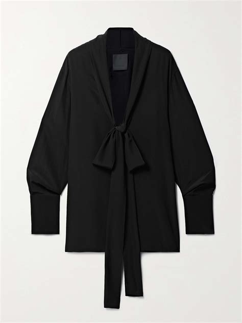 GIVENCHY Pussy Bow Silk Blouse NET A PORTER