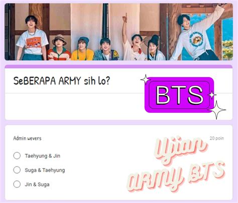 Link Ujian Army Bts Cek Apakah Kamu Army Sejati