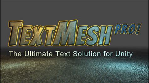 Textmesh Pro Logo Creation Process Youtube