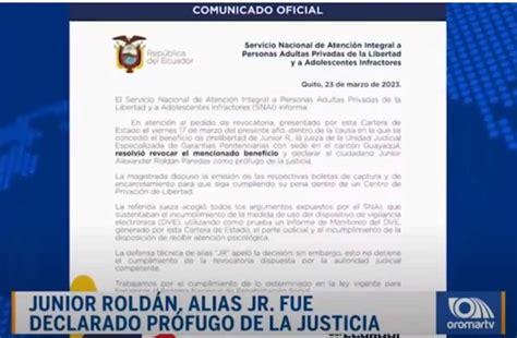 NoticiasOromar Alias JR fue declarado prófugo de la justicia Oromartv