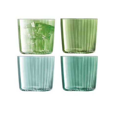 Gems 10 Oz Assorted Tumbler Set Of 4 Assorted Jade LSA