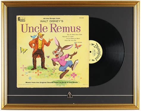 Vintage Walt Disney Uncle Remus Custom Framed Retired Characters Vintage Vinyl Record Display