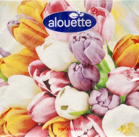 ALOUETTE Serwetki 33 Cm X 33 Cm Tulipany 20 Szt Drogeria