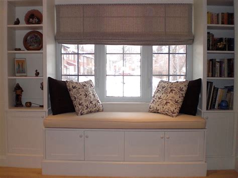 Hertle Avenue Custom Window Seat And Bookcase Transitional Living Room Toronto By David