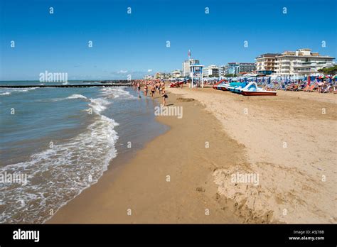 Beach, Lido de Jesolo, Venetian Riviera, Italy Stock Photo - Alamy