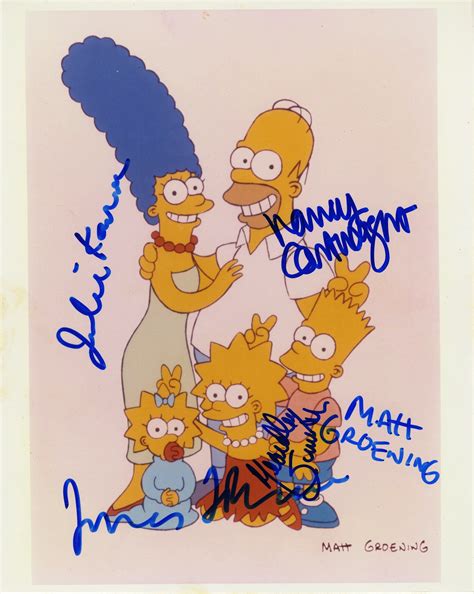 Lot Detail - The Simpsons Cast Signed 8x10 Photo (Nancy Cartwright, Julie Kavner, Yeardley Smith ...