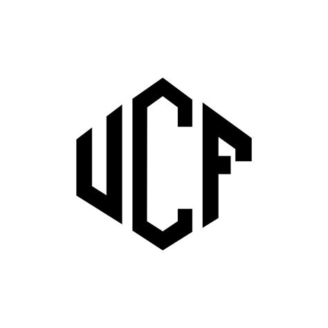 UCF letter logo design with polygon shape. UCF polygon and cube shape ...