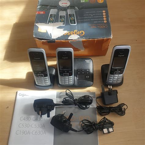 Gigaset C430A TRIO 3 Cordless Phones With Answering Machine Coloured