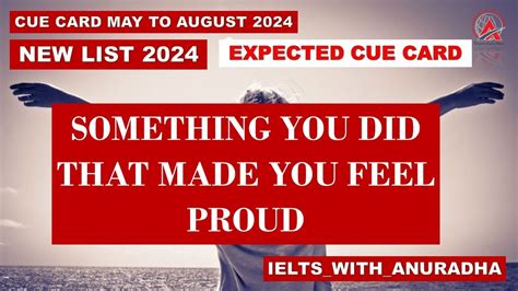 DESCRIBE SOMETHING YOU DID THAT MADE YOU FEEL PROUD English Ielts