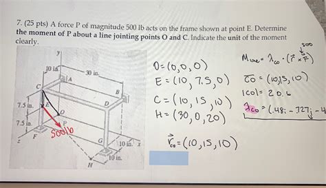 Solved Pts A Force P Of Magnitude Lb Acts On The Chegg