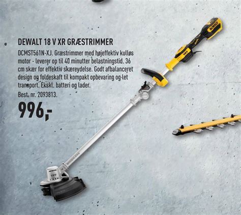 DEWALT 18 V XR GRÆSTRIMMER tilbud hos Johannes Fog