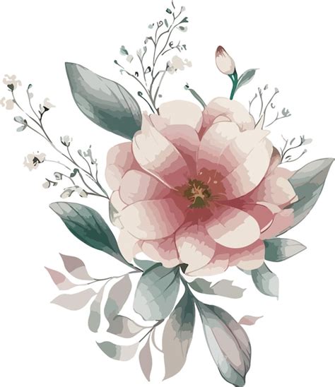 Premium Vector Floral Watercolor Illustration