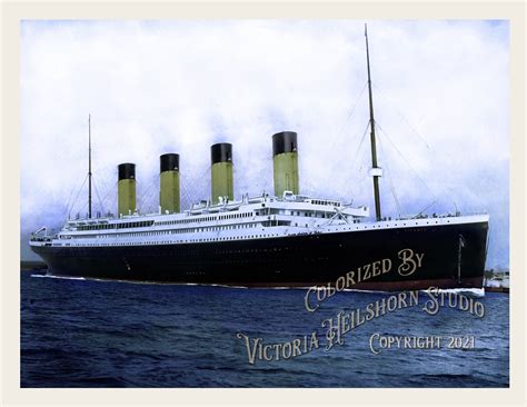 Colorized Photo White Star Line Ocean Liner Rms Titanic Etsy Singapore