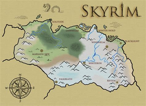 Skyrim fan map 2.3 by lavanoth on DeviantArt