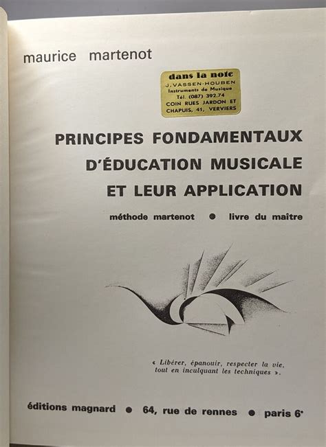 Principes Fondamentaux D Ducation Musicale Et Leur Application