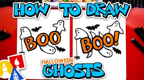 How To Draw Boo With Ghosts Youtube