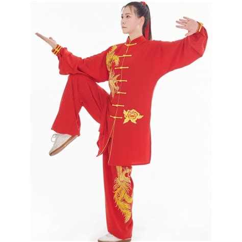 Tai Chi Clothing For Women Men Embroidered Dragon Phoenix Chinese Kung