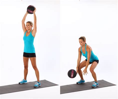 Medicine Ball Slams | Back Fat Exercises For Women | POPSUGAR Fitness ...