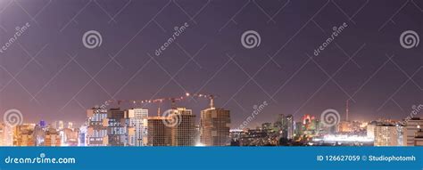 Bright Baku Nights . Panoramic View Of Baku. Night Routes In Baku ...