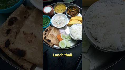 Shorts😋desi Lunch Thali Ideaslunch For Husband Youtubeshorts