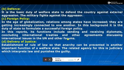 Welfare State Functions Of Welfare State Youtube