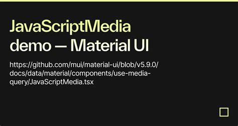 JavaScriptMedia Demo Material UI Codesandbox