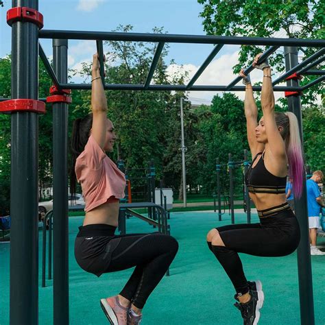 Calisthenics Workout Station Mit Reckstangen Und Hangelleiter