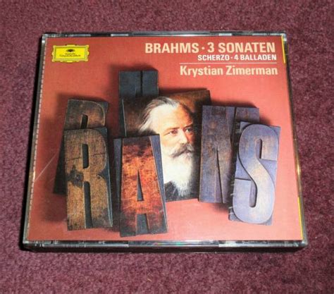 Zimerman Brahms Piano Sonatas Scherzo Ballades Cd Dg West Germany