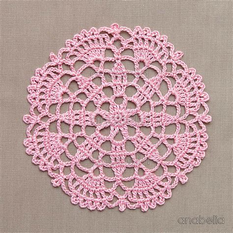 Crochet Lace Motifs In Pink And White Free Patterns